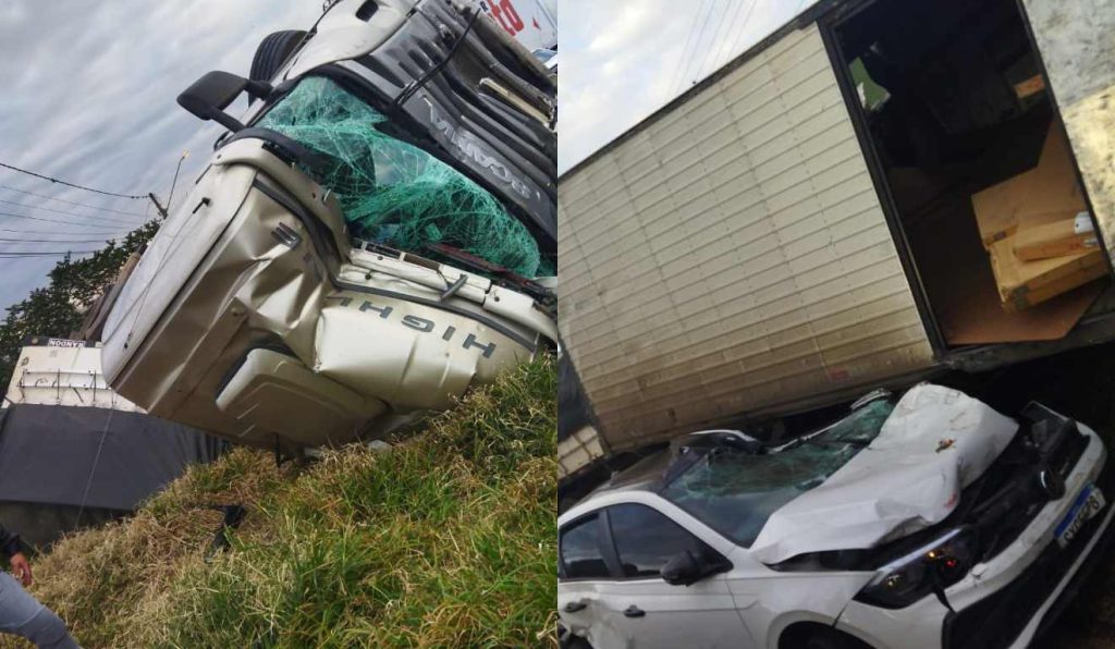 Acidente na BR-376: vídeo mostra momento em que carreta atinge vários veículos